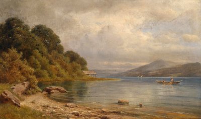 El lago Wörthersee cerca de Velden de Gottfried Seelos